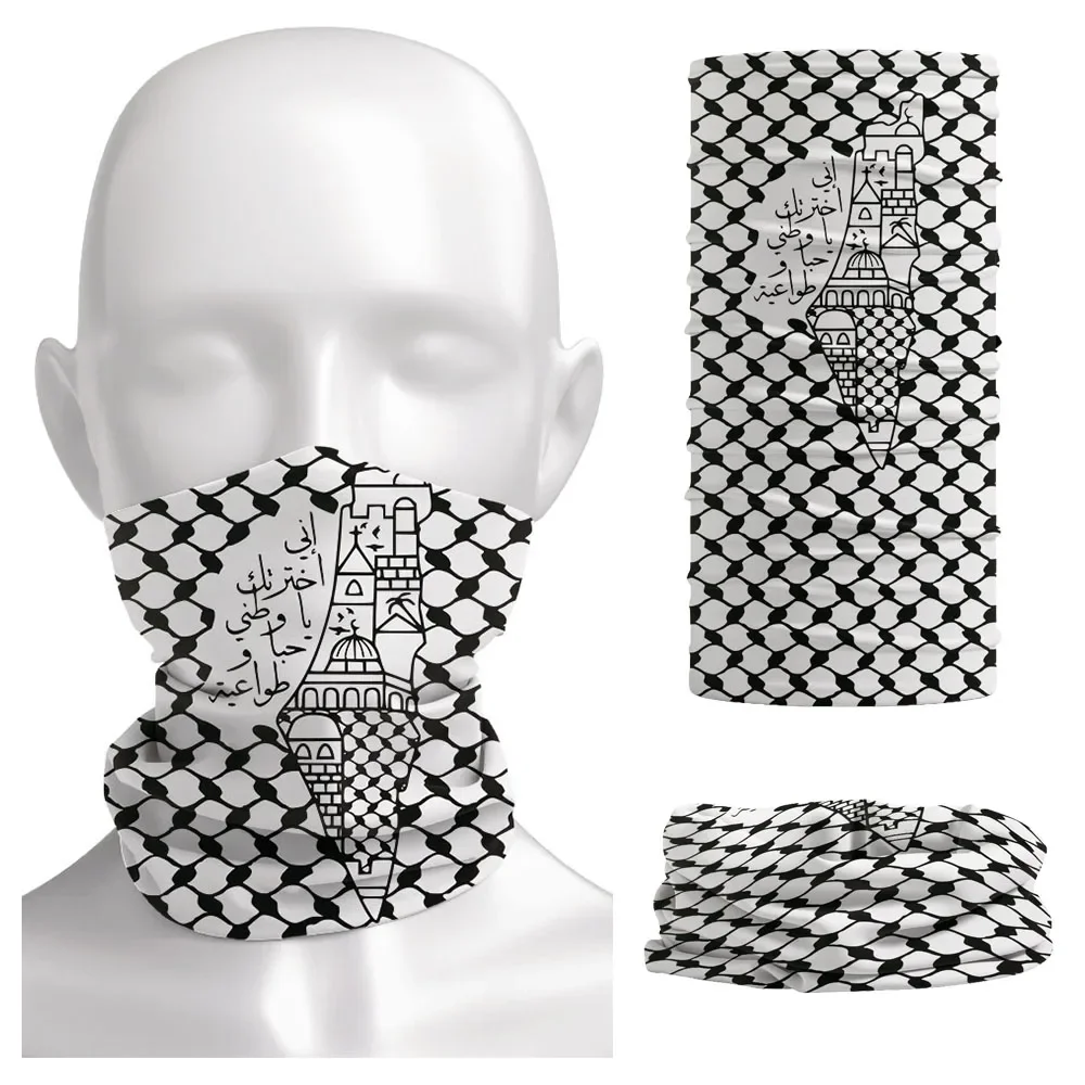 Headband Summer Knit - Arapça Kaligrafi Desenli Bandana Hatta Kufiya