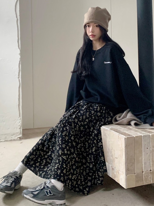 Artı Boyutu kadın Yüksek Bel Ç - Midi Skirt Floral incelemesi ve fiyatı