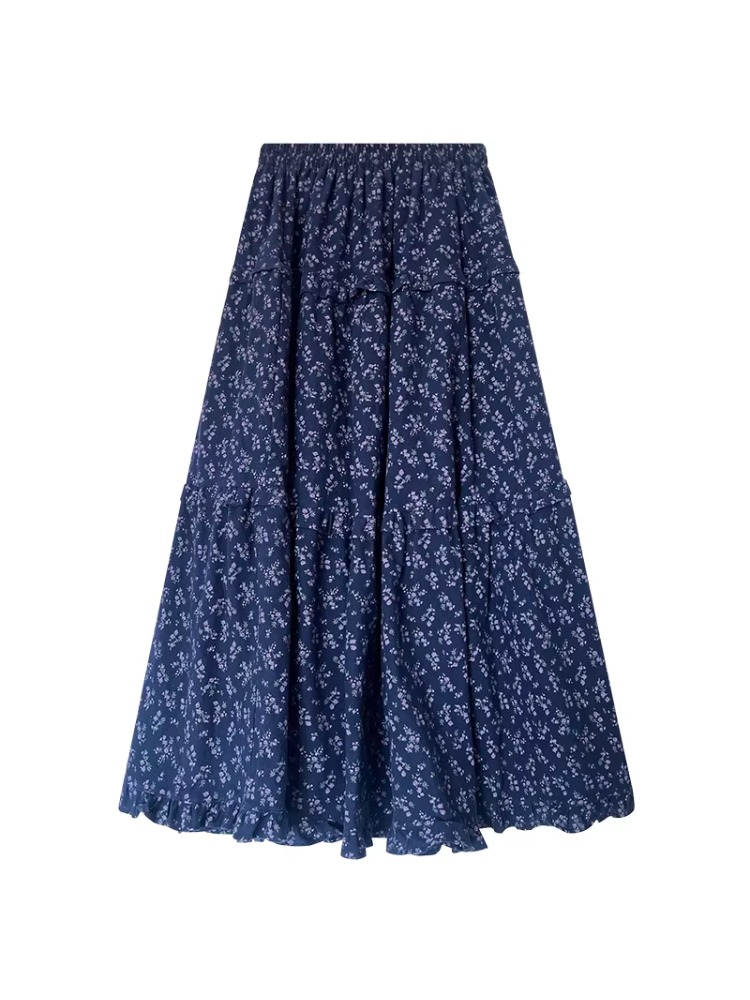 Büyük Beden Kadın Yüksek Bel Ç - Midi Skirt Floral incelemesi ve fiyatı