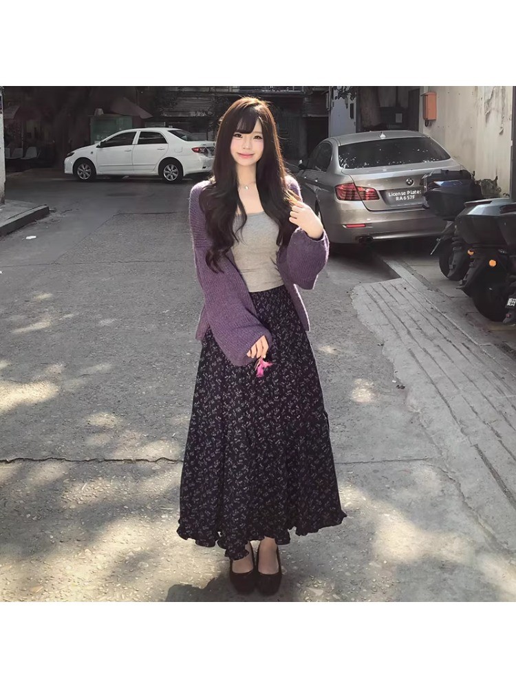 Büyük Beden Kadın Yüksek Bel Ç - Midi Skirt Floral incelemesi ve fiyatı
